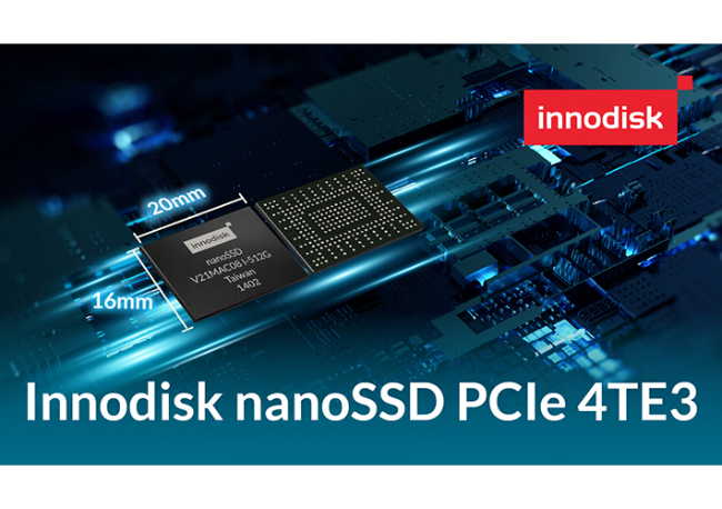 Foto Innodisk presenta el primer nanoSSD PCIe 4TE3 con el tamaño compacto, la fiabilidad y el rendimiento que exigen las aplicaciones 5G, automoción y aeroespacial.
